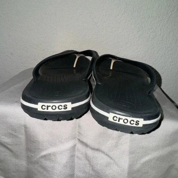Crocs Unisex Crocband Flip Flop Sandal Black Size W12 M10 - Picture 3 of 13